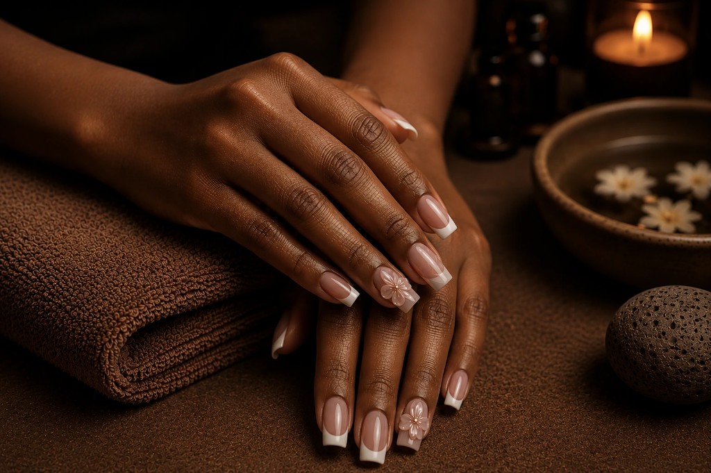 French manicure still life at Gena Beautique Bar