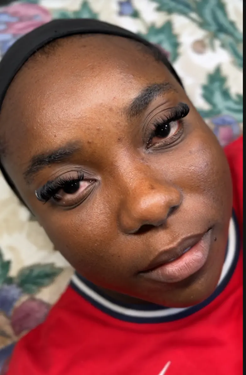 Lash extension close-up